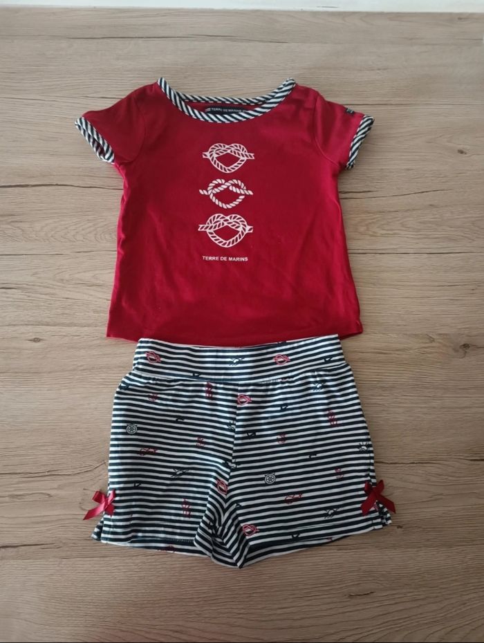 Ensemble tee-shirt manches courtes short 2 ans