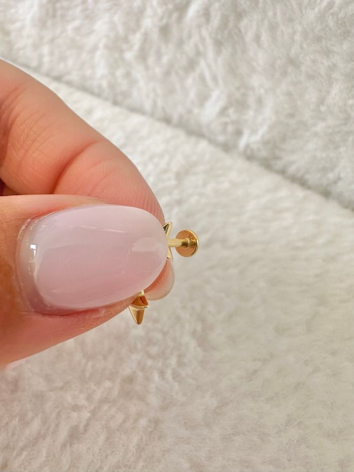 Piercing 2 étoiles en pendentif, doré - photo numéro 3