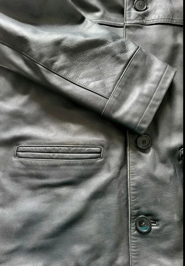 Veste En Cuir Véritable Vachette Homme Mac Lean Taille L Avec Doublure Noir - photo numéro 6