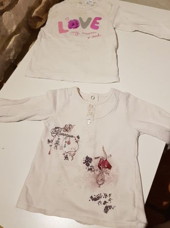 Lot de 2 t.shirts bébé taille 6 mois