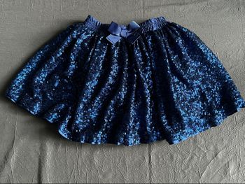 Jupe danseuse de fête bleu brillant fille