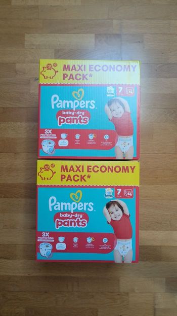 2 maxis economy packs Pampers baby dry pants taille 7 