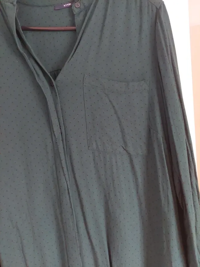 Robe chemise verte - photo numéro 4
