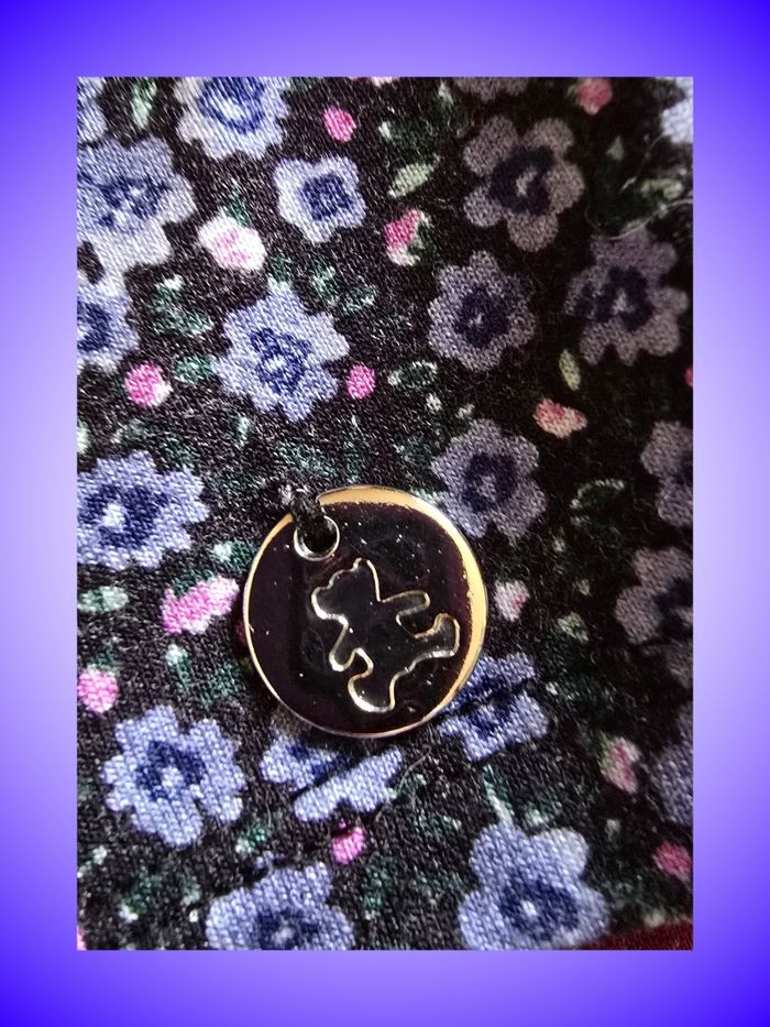 Crop Top Lulu Castagnette – Imprimé Fleuri / Liberty – Encolure Dégagée – Noir & Violet – Taille 42 XL – Très Bon État - photo numéro 4