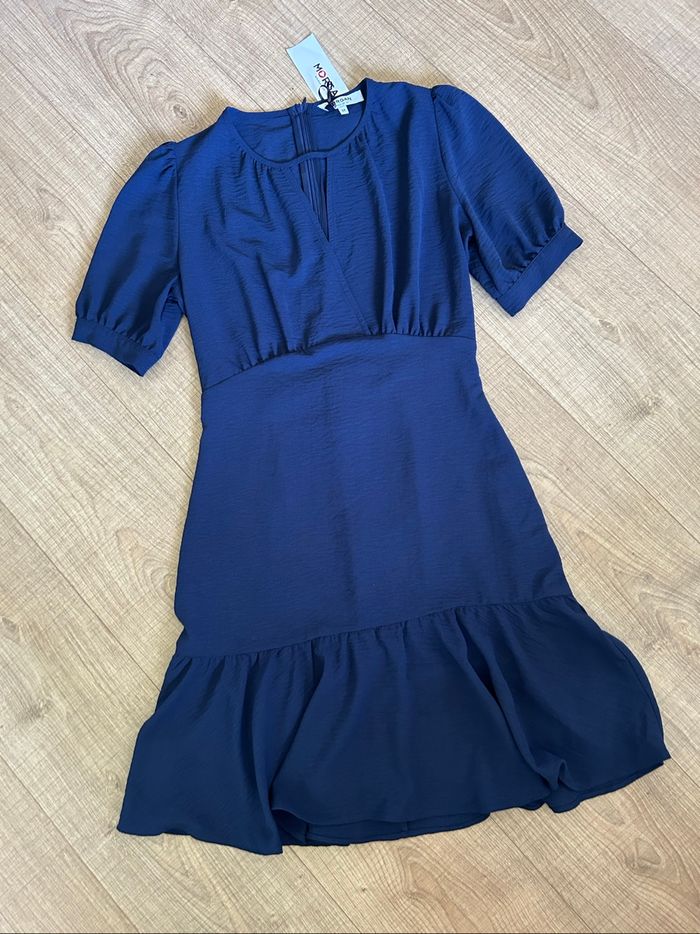 Robe bleue marine neuve à manches courtes Morgan taille 34 (valeur 60€) - photo numéro 7
