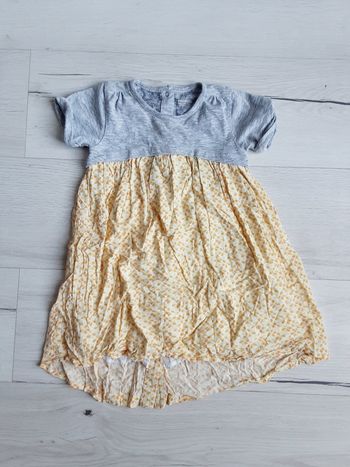 Vêtement fille robe grise et jaune Vert Baudet 3 ans