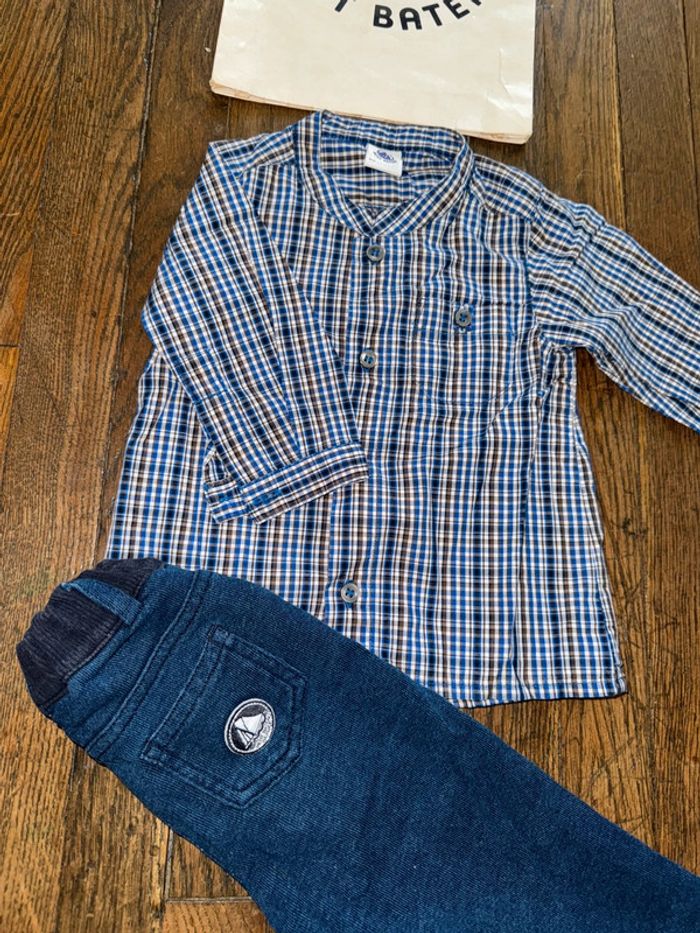 Chemise et bas petit bateau 6 mois - photo numéro 2