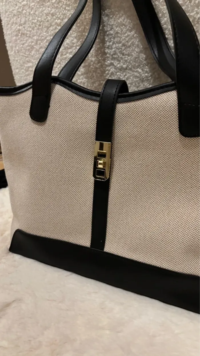 Sac beige et noir - photo numéro 4