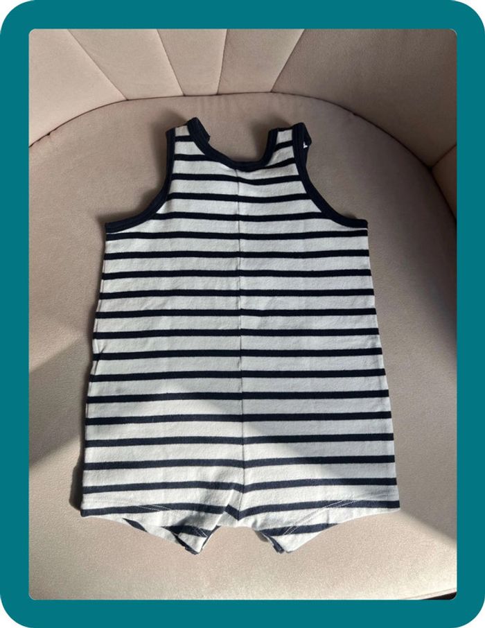 Barboteuse mixte marinière sans manches 12 mois - Petit Bateau - photo numéro 5