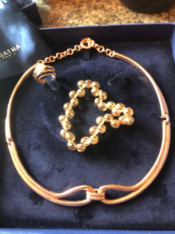 Parure  collier Agatha bague coussin