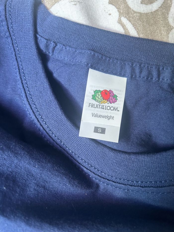 T-shirt bleu unis fruit of the loom taille S - photo numéro 3