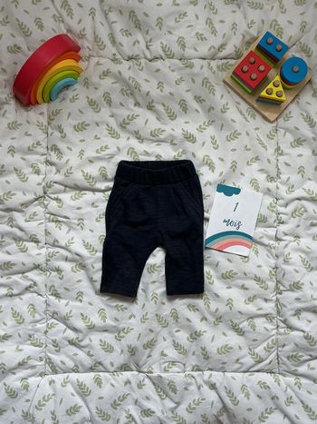 pantalon marine chiné 1 mois kiabi