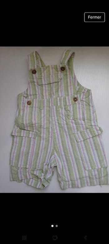 Salopette été rayé