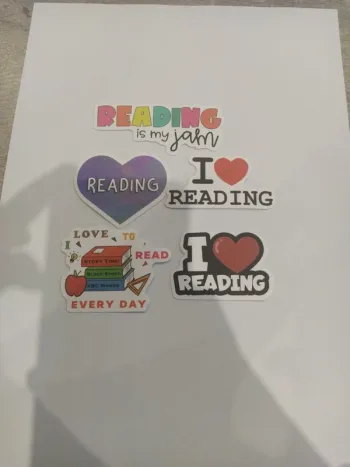 Lot de stickers thème lecture