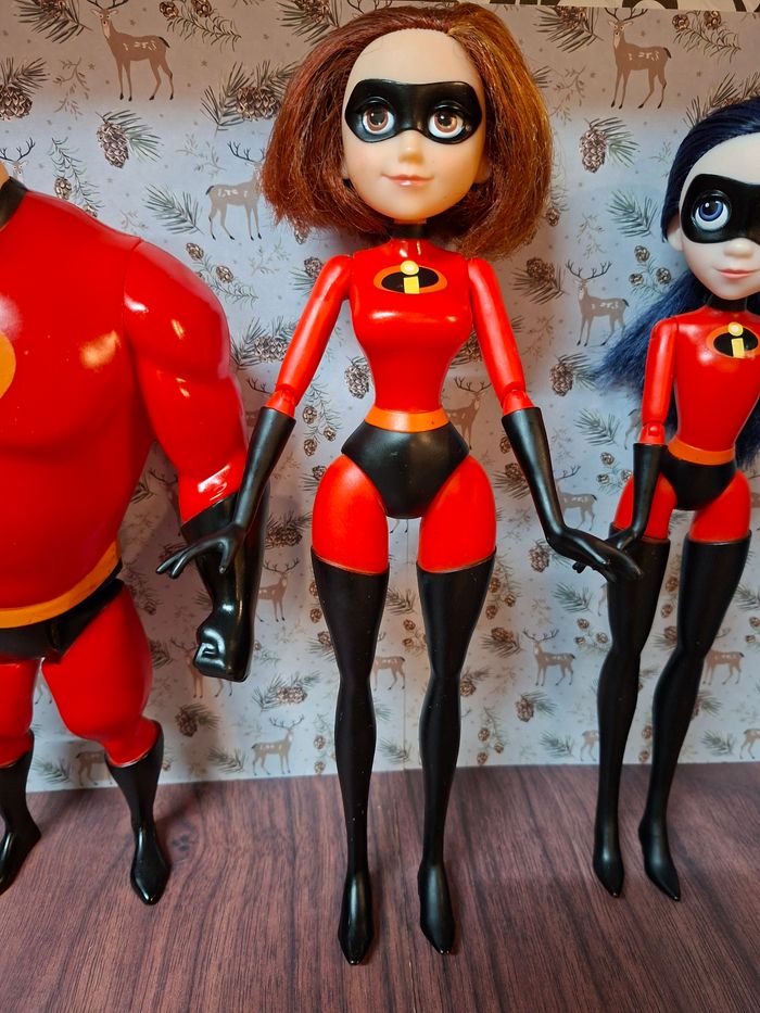Disney pixar - 3 grandes figurines famille indestructibles 31 cm  environ - photo numéro 3