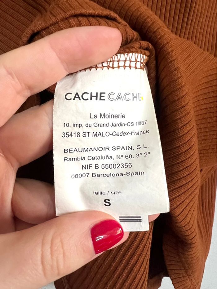 Blouse manches longues Cache Cache marron - photo numéro 3