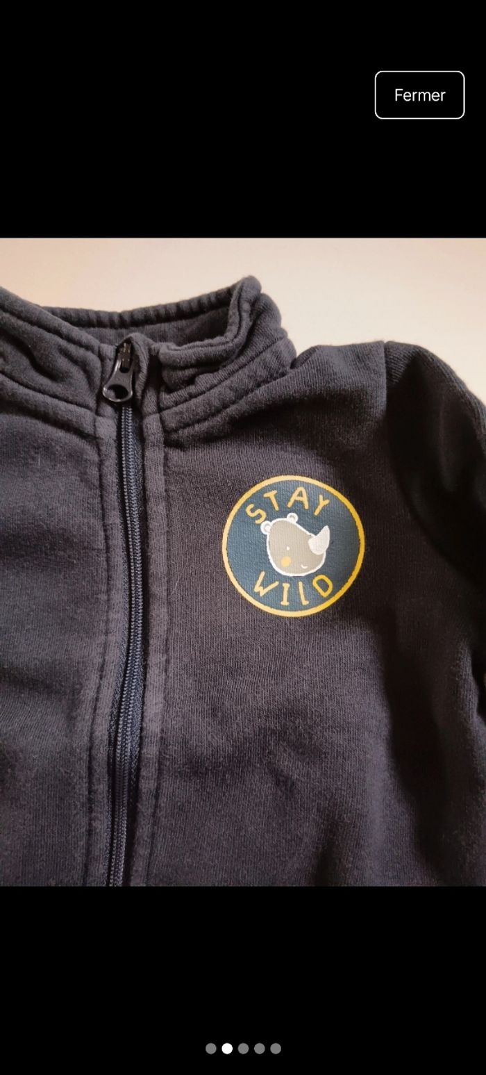 Veste bleue marine stay wild - photo numéro 2