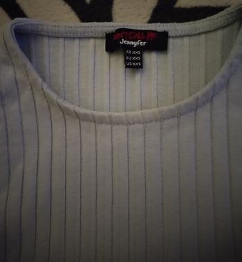 Haut bleu ciel "Jennyfer" XXS comme neuf