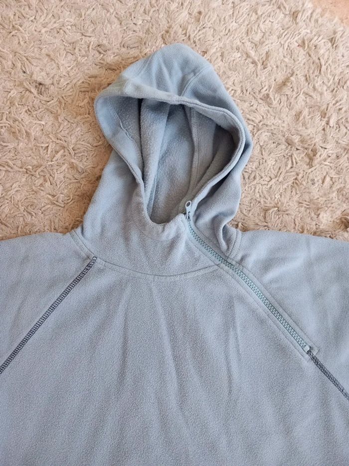 📦sweat capuche coton molletonné T38 bleu ciel - photo numéro 2