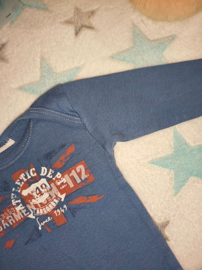 Bodie manches longues Absorba bleu taille 3 mois - photo numéro 2