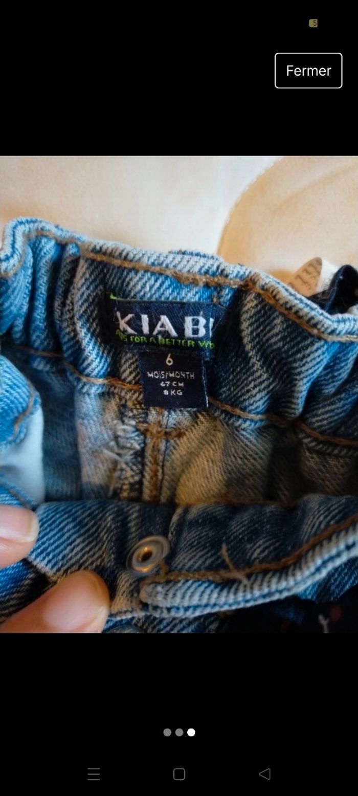 Jean bébé taille haute, 6 mois, kiabi - photo numéro 3