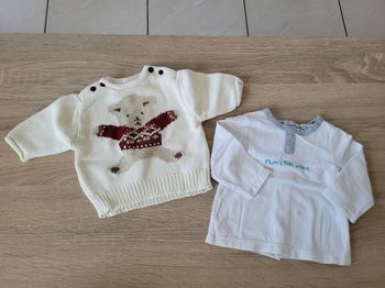 Lot de 2 hauts garçon naissance