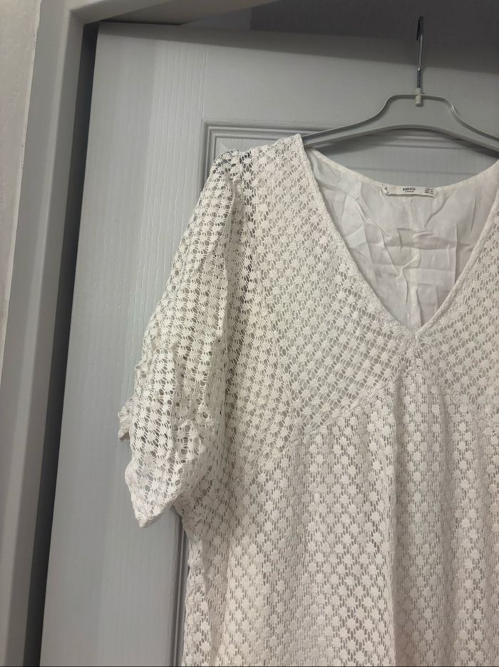 Robe en dentelle manches courtes mango S - photo numéro 4