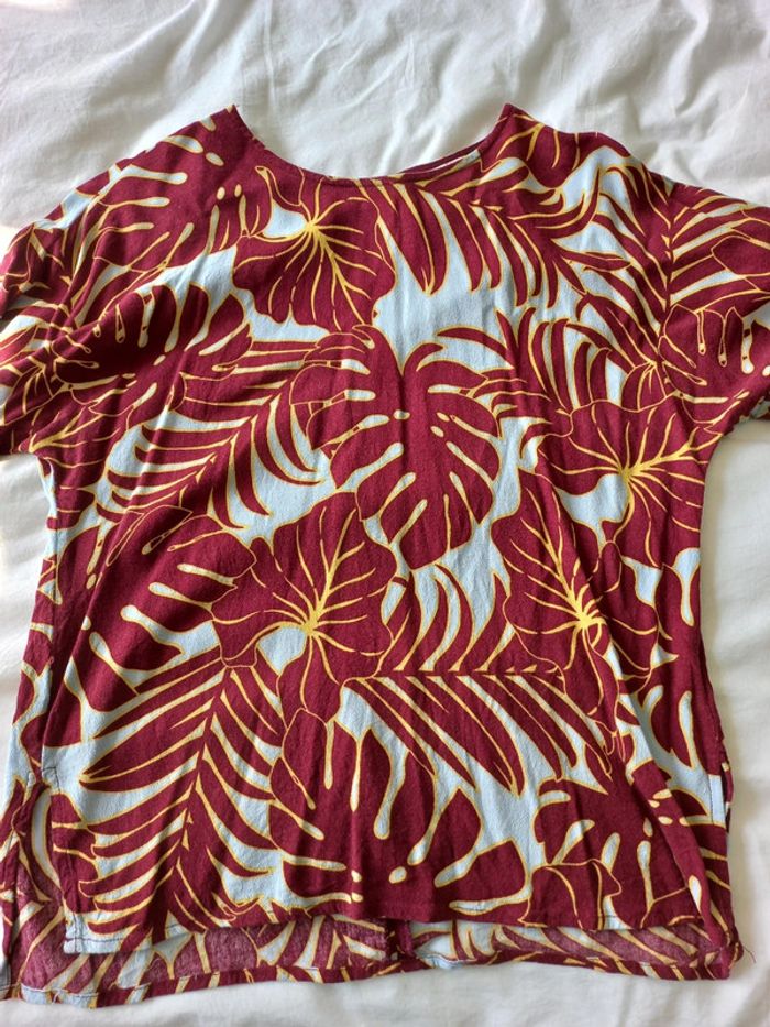 Top à feuille monstera