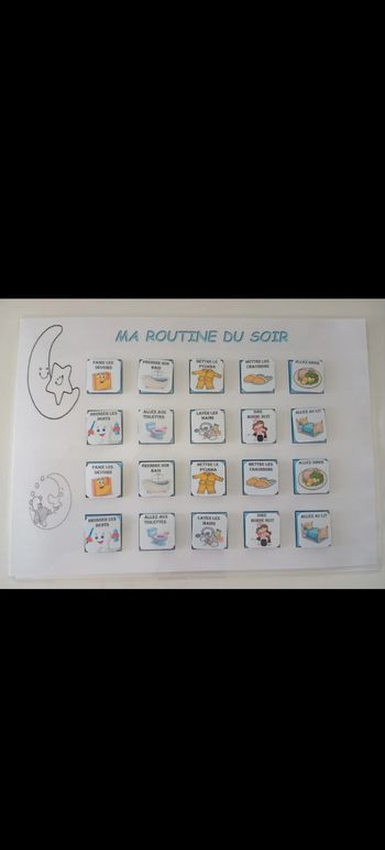Ma routine du matin et du soir double étiquettes