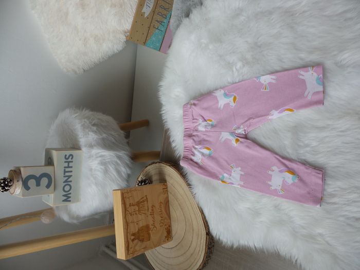 Jolie legging rose licorne fille tex 3 mois - photo numéro 2