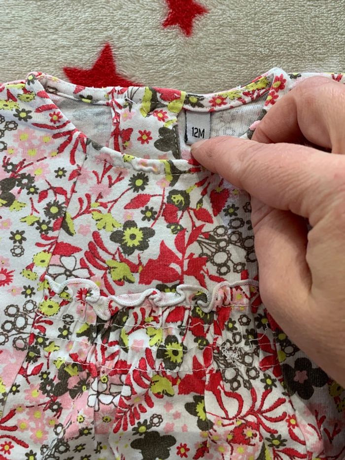 Ensemble Tee-shirt A Manches Longues Et Legging AssortiRose et Marron 12M - photo numéro 4