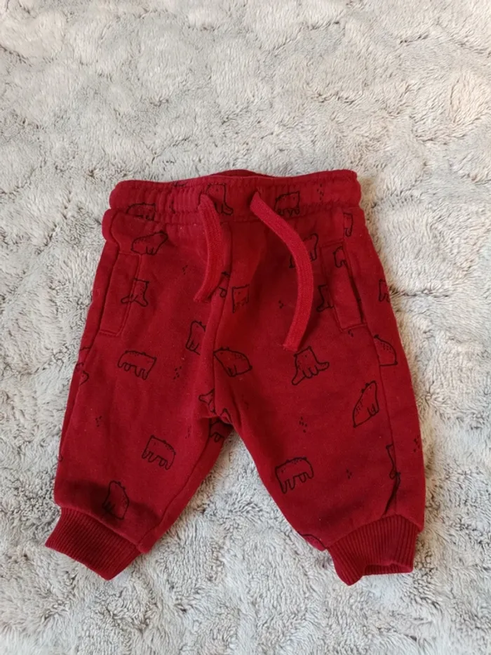 Jogging bébé 1 mois neuf 56 cm rouge ours polaire