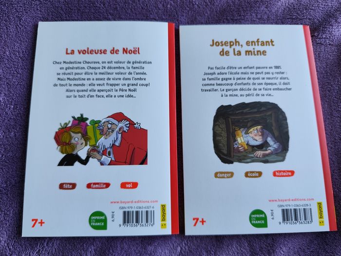 Lot 2 livres j aime lire 7ans tomes 72 joseph enfant de la mine Gwenaëlle boulet et tome 73 la voleuse de noel Anne laure bondoux - photo numéro 2