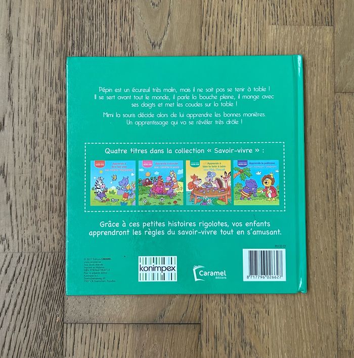Livre « Apprends à bien te tenir à table avec Pépin l'écureuil » - photo numéro 2