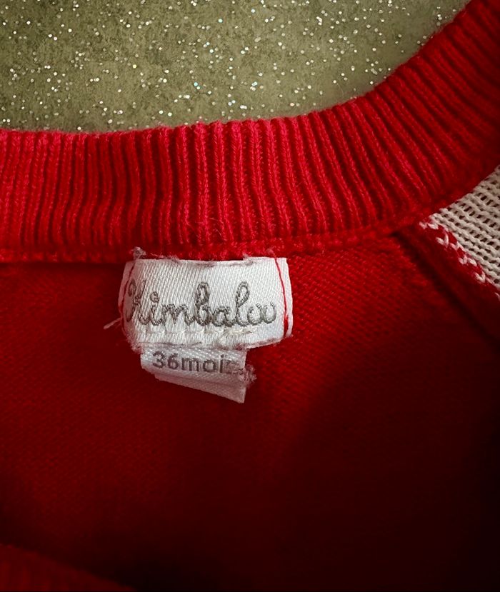 Ensemble Pull de Noël Pingouins + Collant pour fille - photo numéro 3