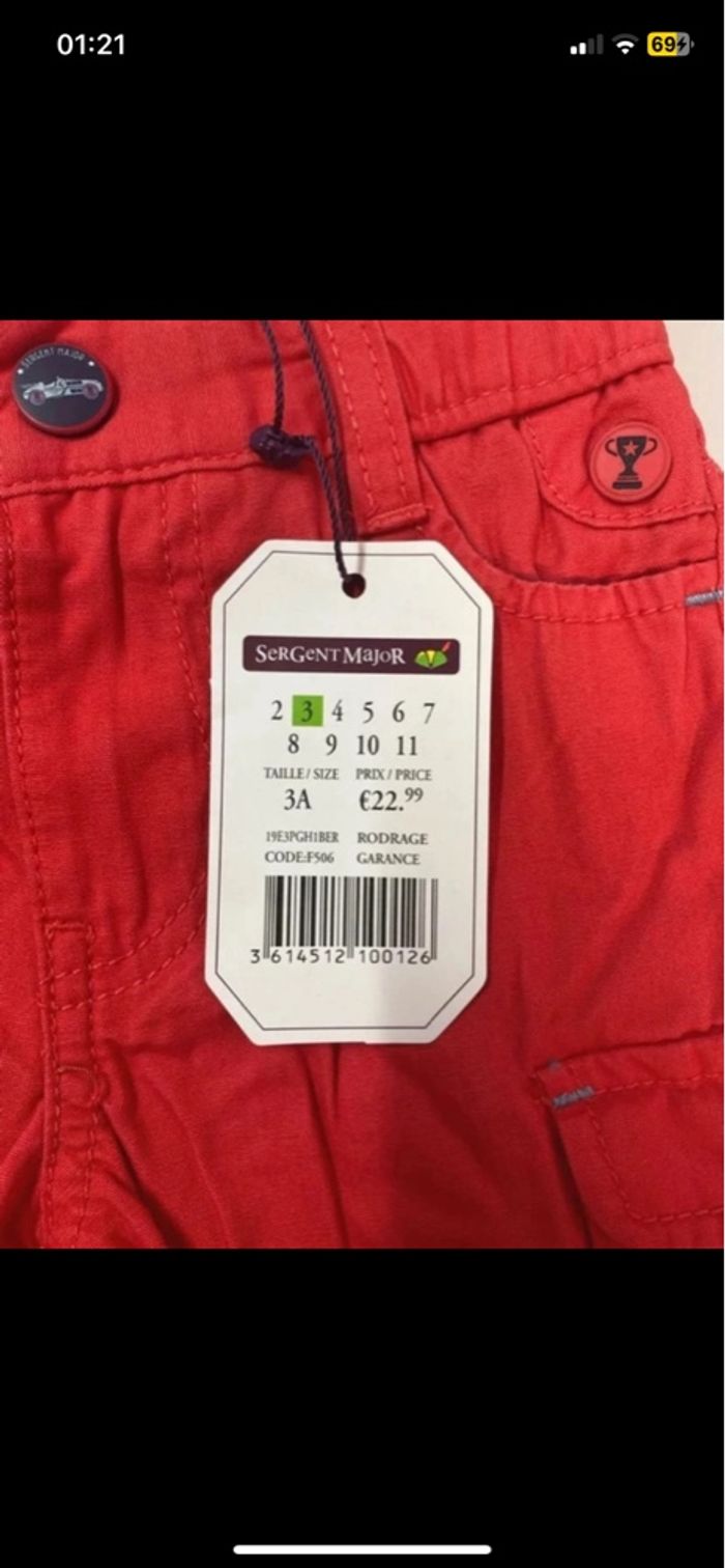 Short garçon - neuf - Sergent Major - Taille 3 ans - photo numéro 3