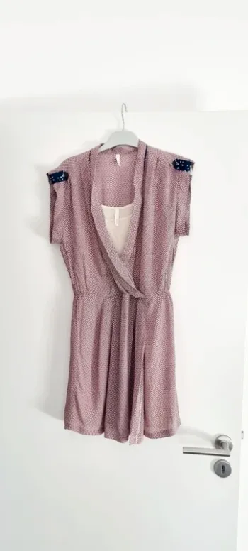 Robe courte imprimée bordeaux icode ikks 36