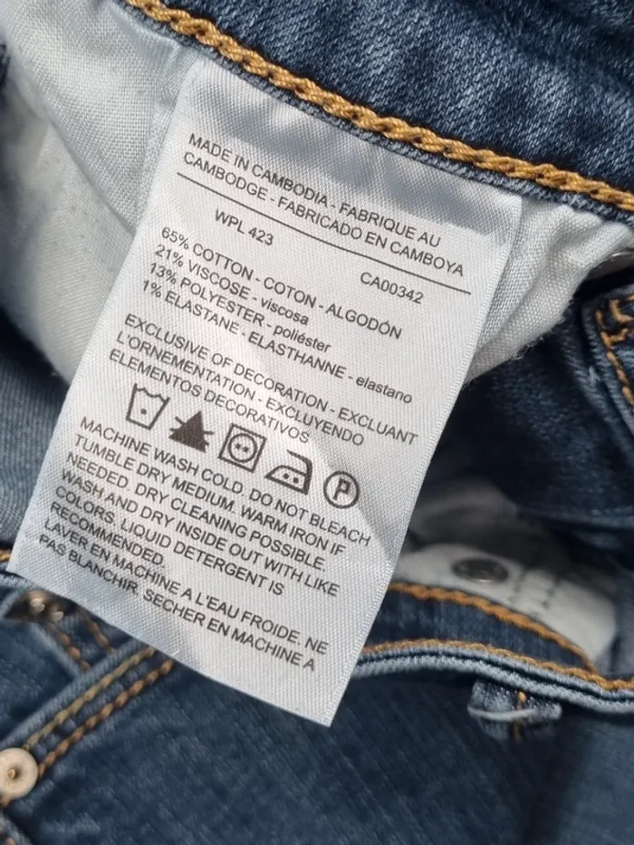 Jean Levi’s Denizen Skinny Bleu – Taille 34 FR Femme (mesures en photos) - photo numéro 11