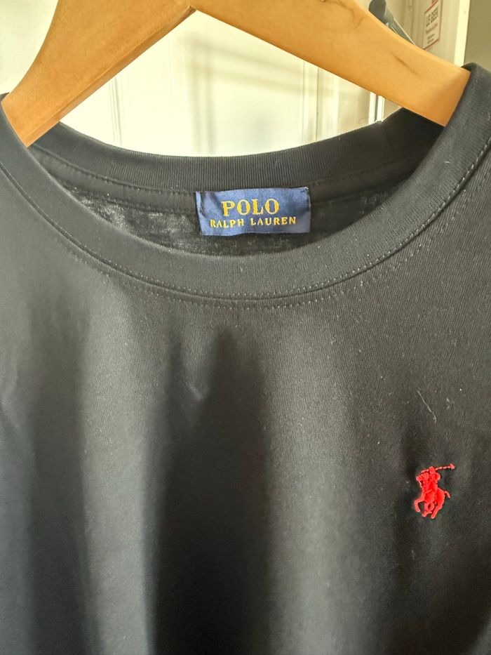 T-shirt Polo Ralph Lauren Noir & Logo Rouge - photo numéro 3