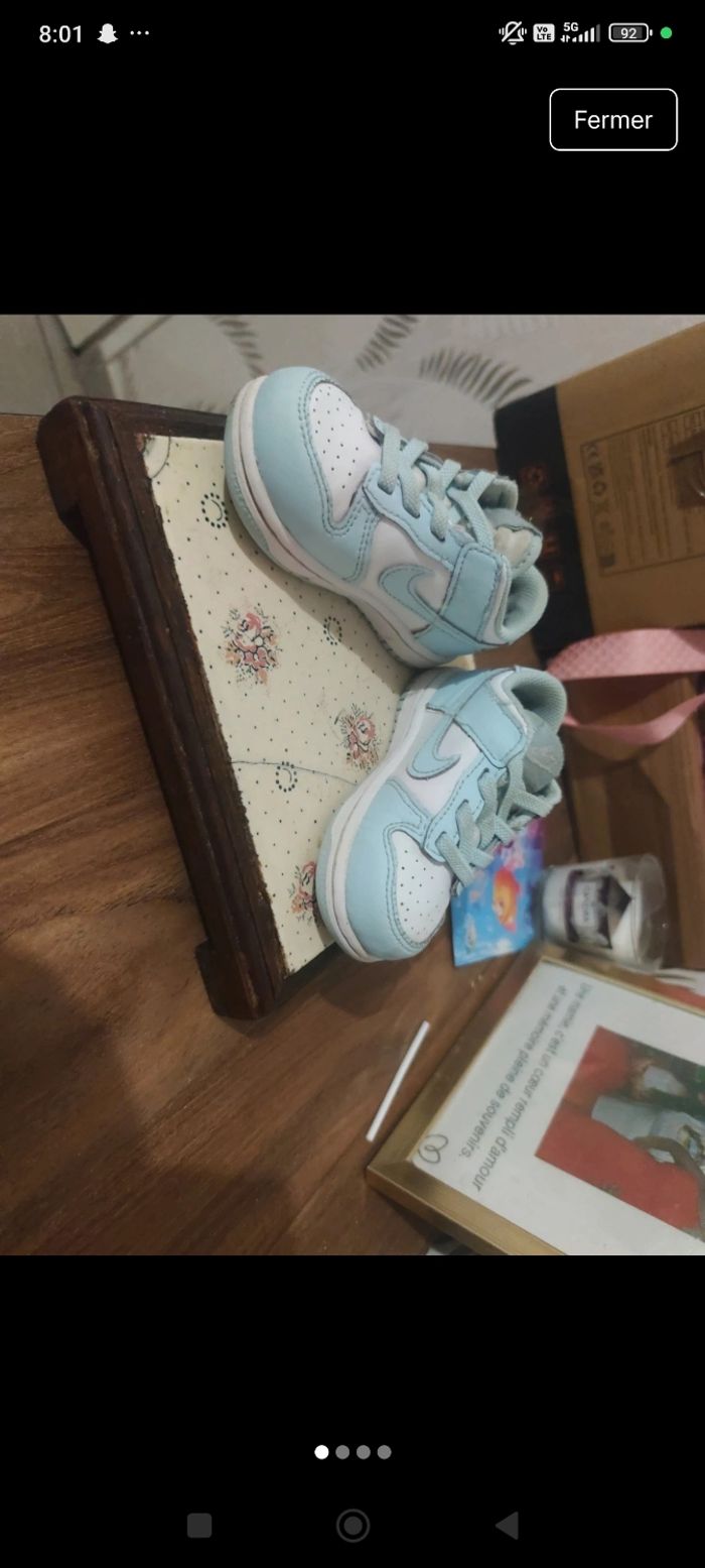 Chaussures Nike dunk pointure 23.5