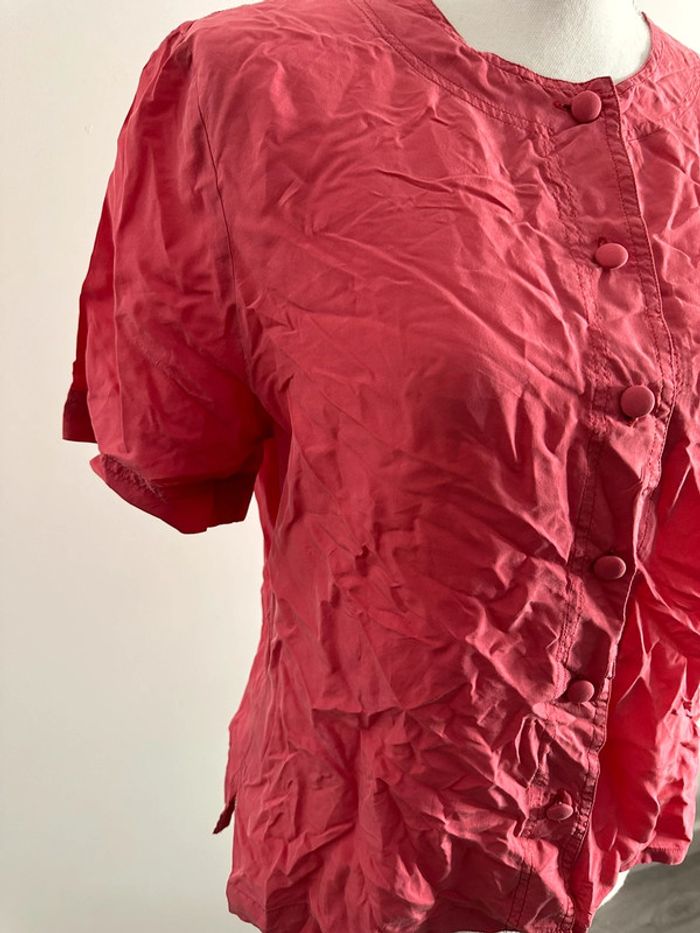 Blouse rose en soie C&A T38 - photo numéro 3