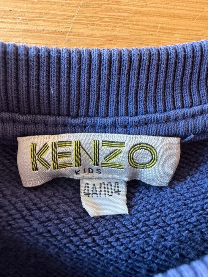 Robe ML bleu marine avec tigre brodé - Taille 4 Ans - photo numéro 3