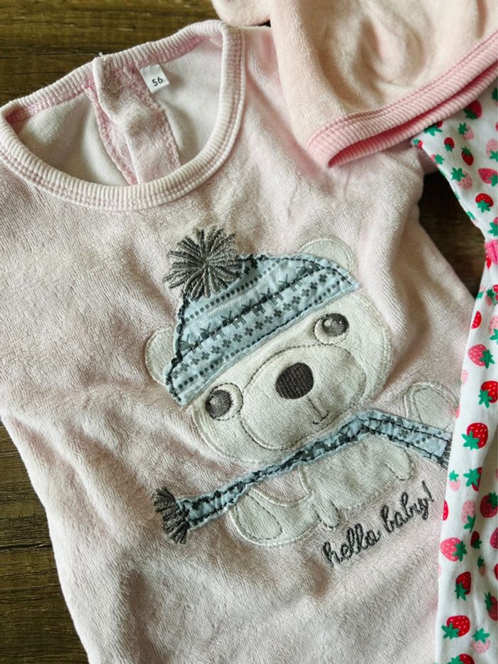 Lot de 2 pyjamas fille 3 mois - photo numéro 3