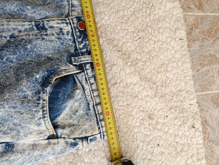 Jean vintage Brittania USA taille haute coupe droite bleu clair délavé années 90 - photo numéro 4