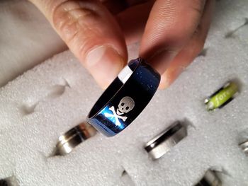 Bague acier inoxydable motifs