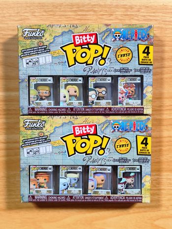Lot 2 Boîtes Bitty Pop! One Piece - 8 Figurines dont 2 CHASE (Buggy & Mihawk)