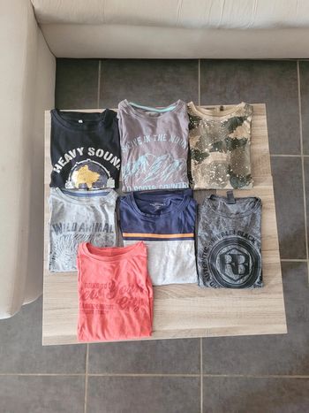 Lot 7 t-shirts manches longues 10 ans