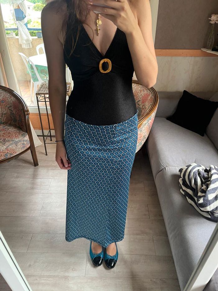 Jupe longue maxi skirt bohème champêtre y2k 2000yer - photo numéro 2