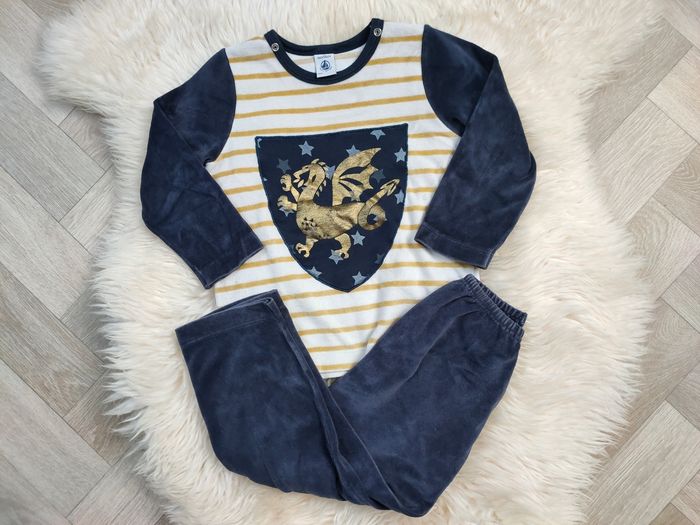 Pyjama chevalier en velours Petit Bateau 4 ans