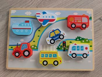 Puzzle en bois 7 pièces les véhicules